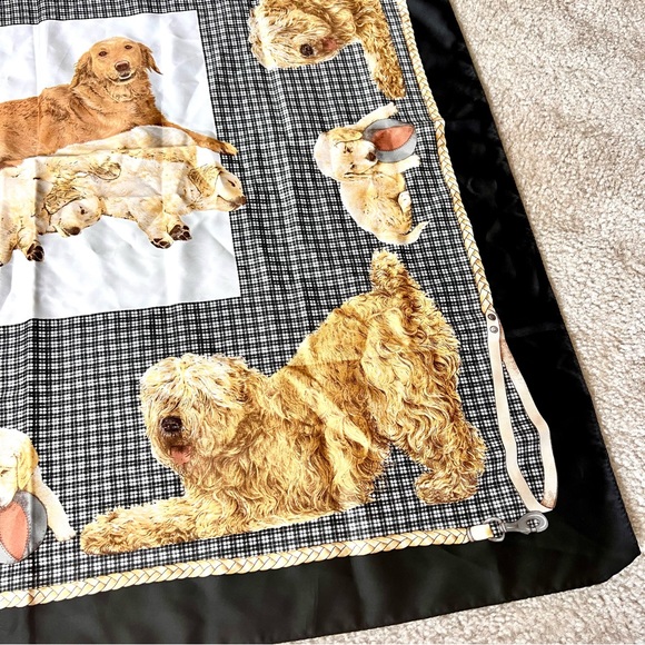 Vintage SYMPHONY SCARFS Dog Print Collectible Square Scarf—OS - Picture 12 of 13